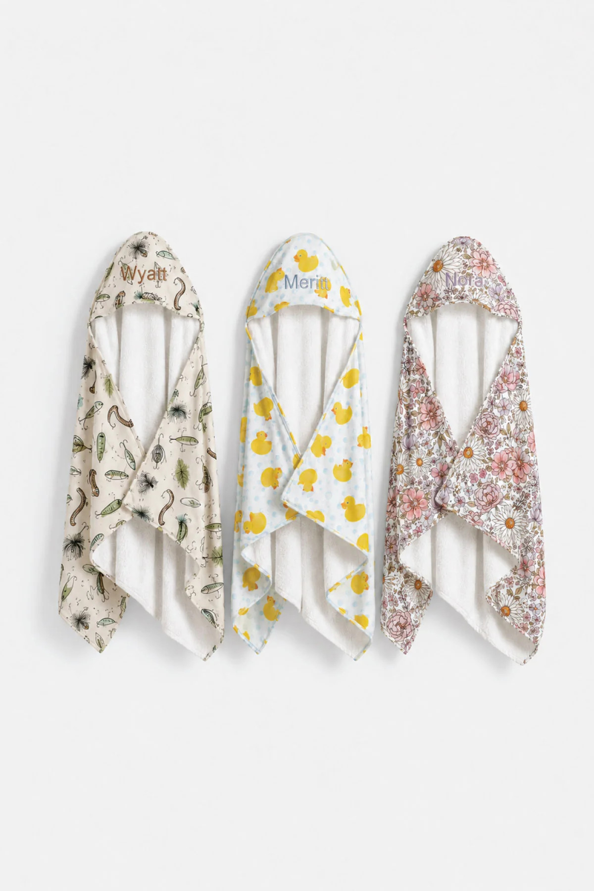 Baby Embroidered Bamboo Hooded Towels | Caden Lane