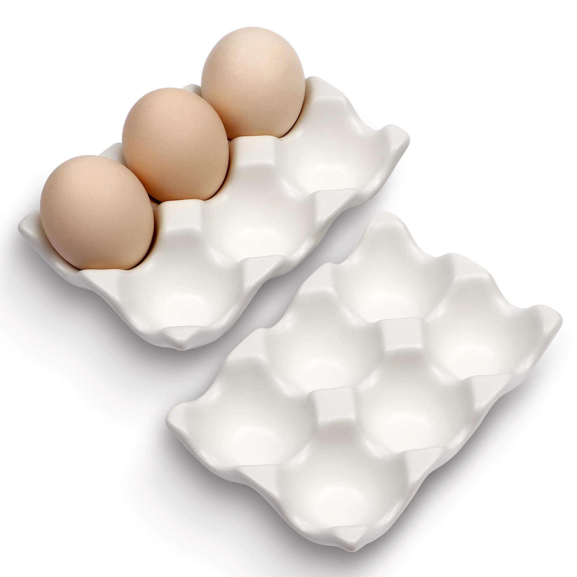 6 Cups Egg Tray Serveware, Eggs Dispenser, Egg Holder Set Kitchen Restaurant Fridge Storage Decor... | Amazon (US)