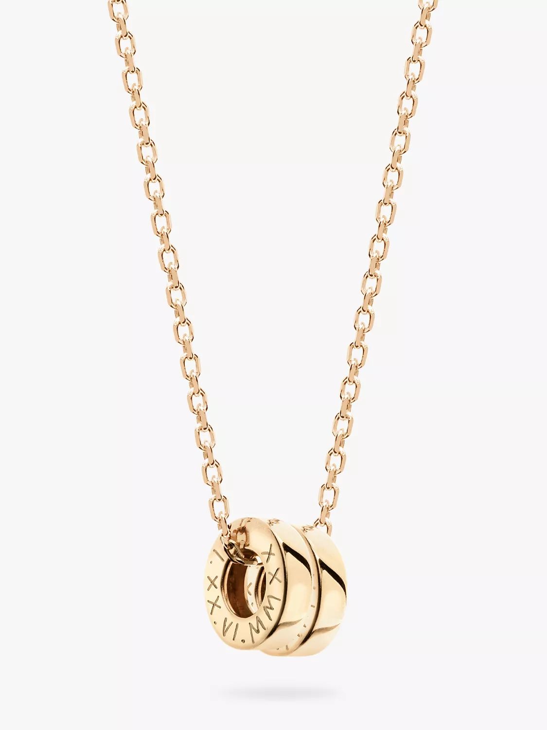 Merci Maman Personalised Unity Name Double Pendant Necklace, Gold | John Lewis (UK)