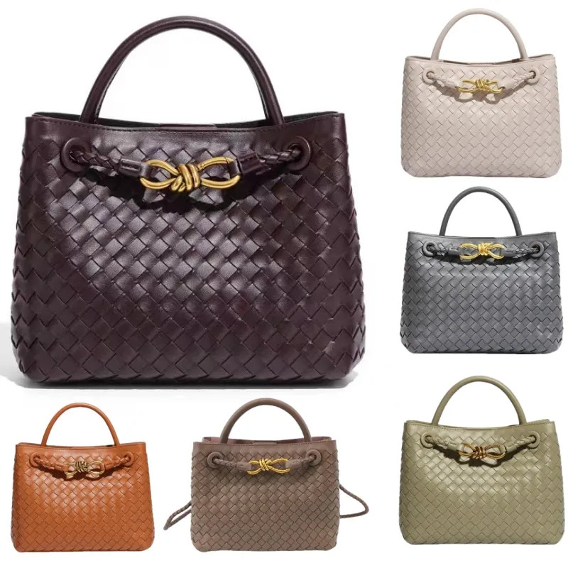 Andiamo B Family tote bag designer bag Buckle Original Leather Woven Women's Portable Single Shou... | DHGate