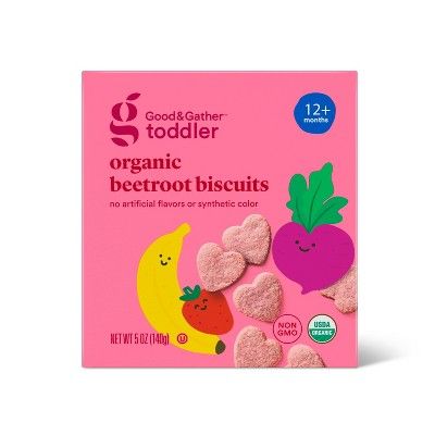 Organic Beetroot Biscuit Toddler Snacks - 5oz/14pk - Good & Gather™ | Target