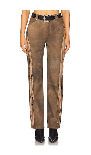x REVOLVE Wendy Suede Pant in Distressed Tan | Revolve Clothing (Global)