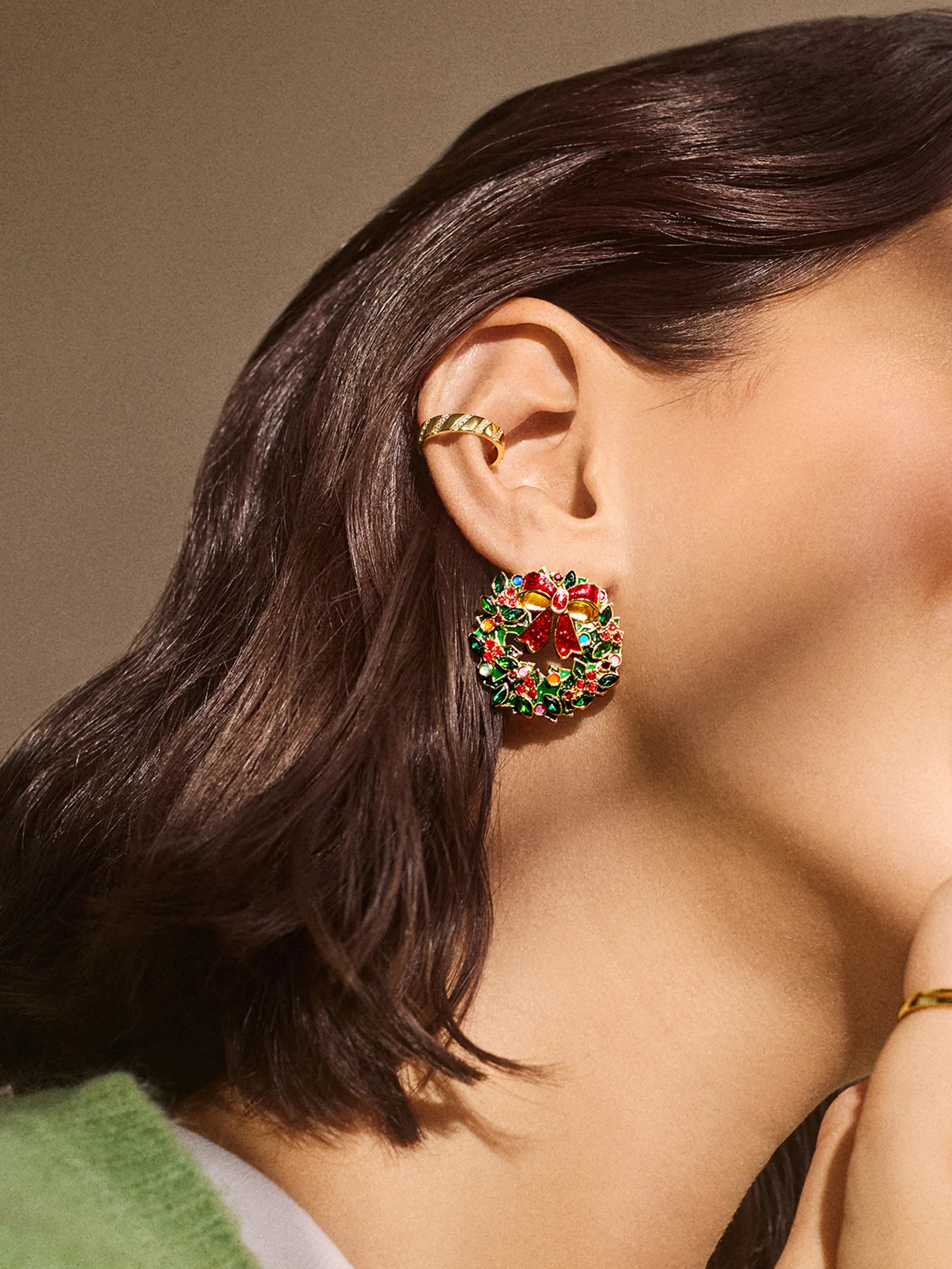 Bewreath In The Spirit Earrings - Holiday Wreath | BaubleBar (US)
