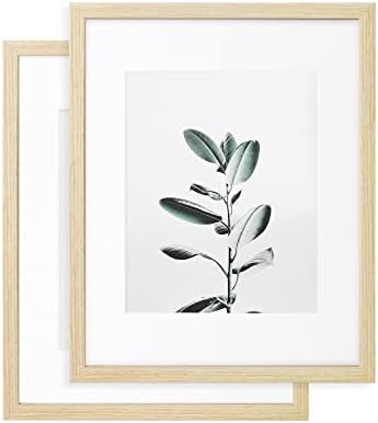 Amazon.com: SUMGAR 11x14 Picture Frame Display Pictures 8x10 with Mat, Natural Oak Wood Photo Fra... | Amazon (US)