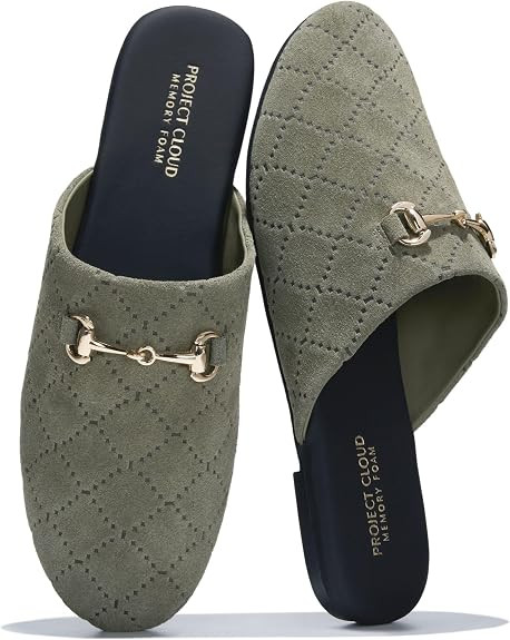 100% Genuine Leather Mules for Women - Stylish Womens Flats | Amazon (US)