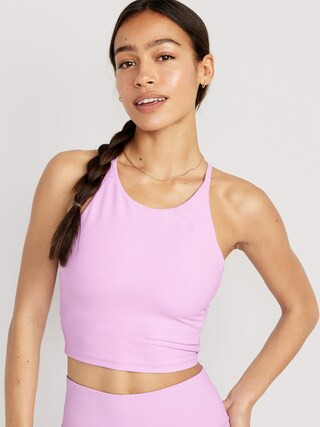 Light Support PowerSoft Longline Sports Bra for Women | Old Navy (US)