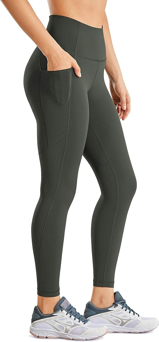 CRZ YOGA Womens Naked Feeling Workout Capris Leggings 23'' - High Waisted Gym Tummy Control Yoga Pan | Amazon (US)