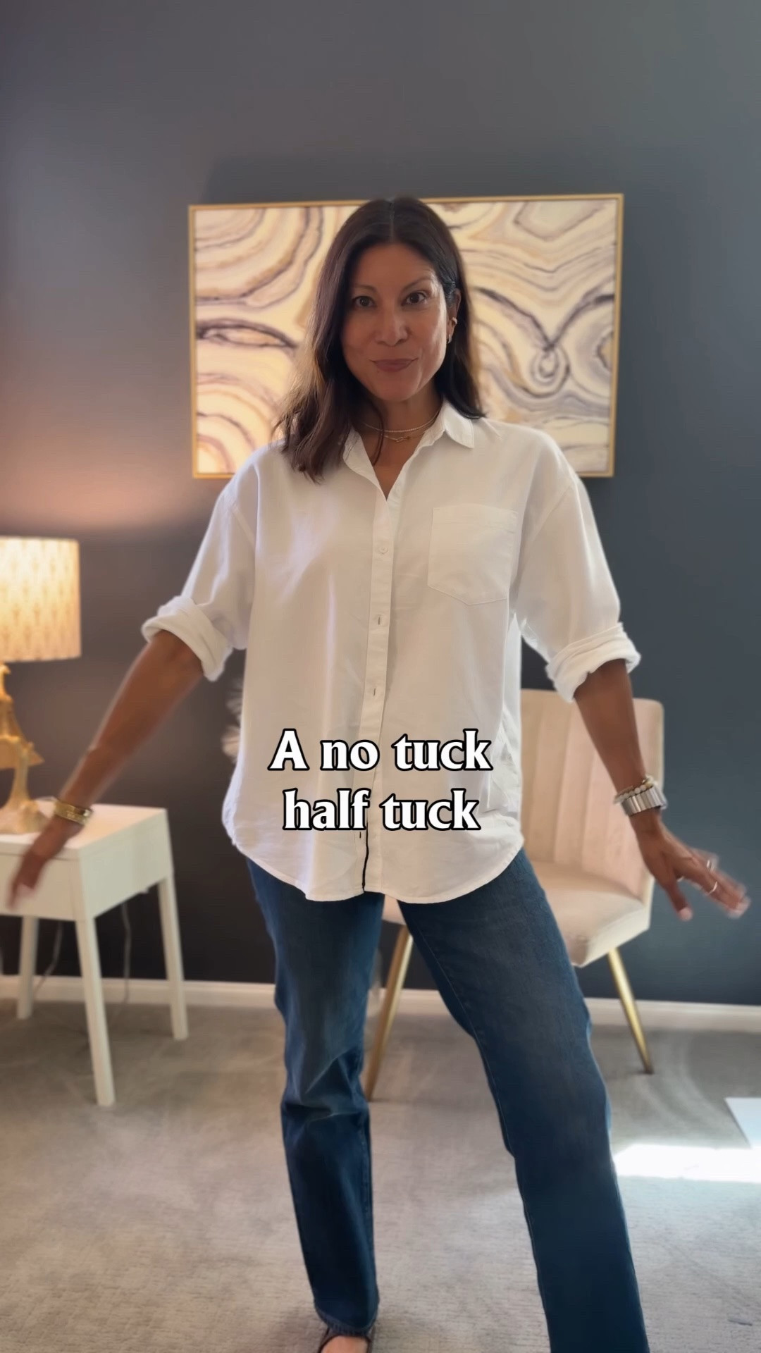 This was my first time using this tuck. The shirt worked well for it. 

Old Navy wearing xs

#LTKSeasonal #LTKOver40