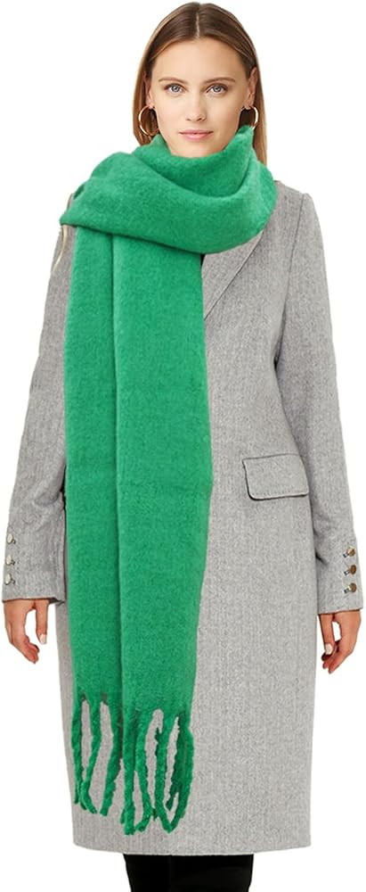 Jepony Large Scarf Colorful CashmereThick Tassel Scarf for Women Fall Winter Warm Big Shawl Blank... | Amazon (US)