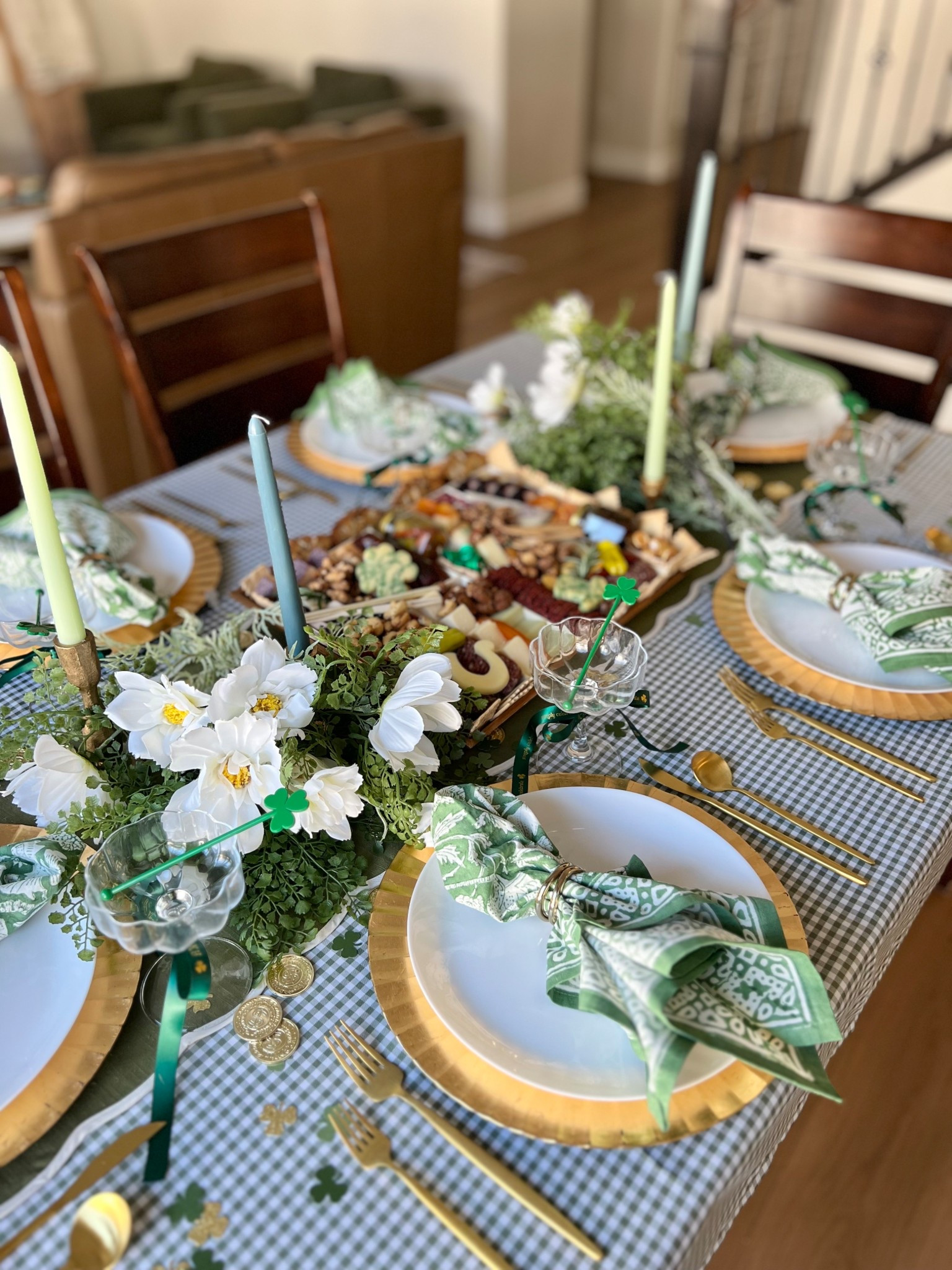 St Patrick’s Day table! 🍀 so many great versatile pieces to use for other occasions because they’re not so “themed” to just this day! 🫶🏻Becca 

#LTKHome #LTKSeasonal #LTKSpringSale
