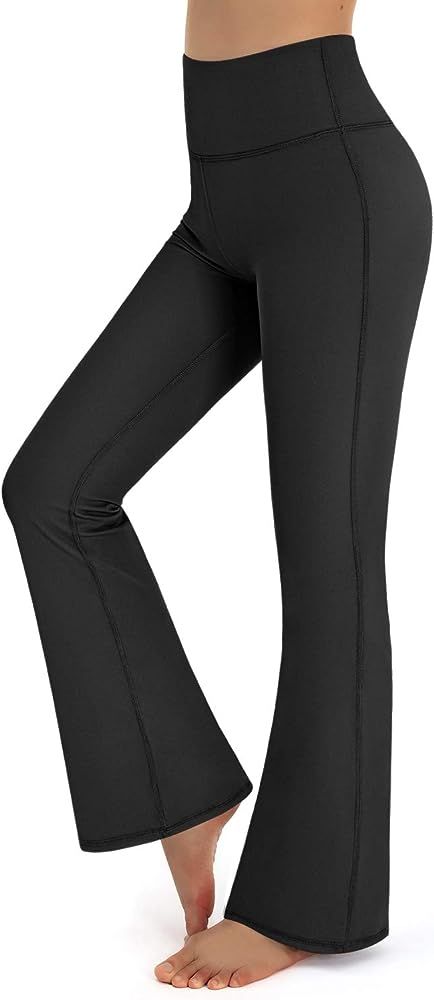 Promover Bootcut Yoga Pants for Women High Waist Print Dress Bootleg Workout Pant Tummy Control f... | Amazon (US)