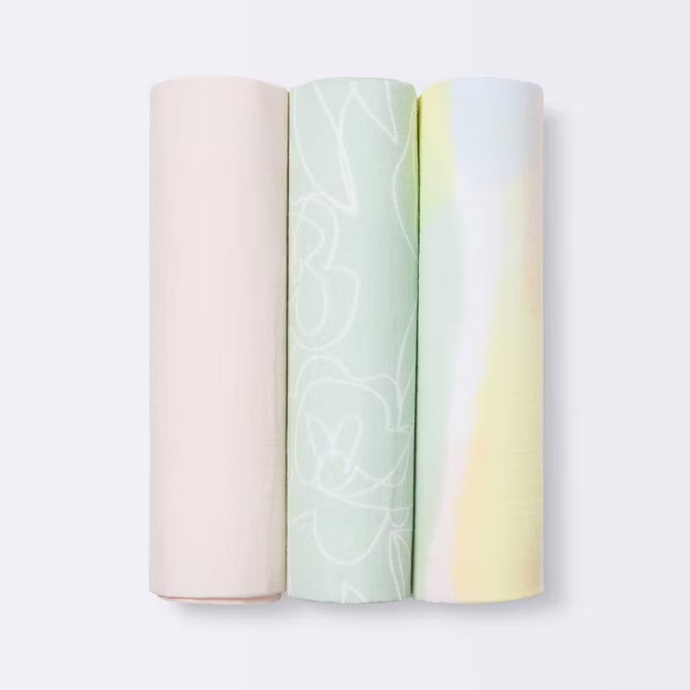 Muslin Swaddle Blanket - Cloud Island™ Brushstrokes - 3pk | Target