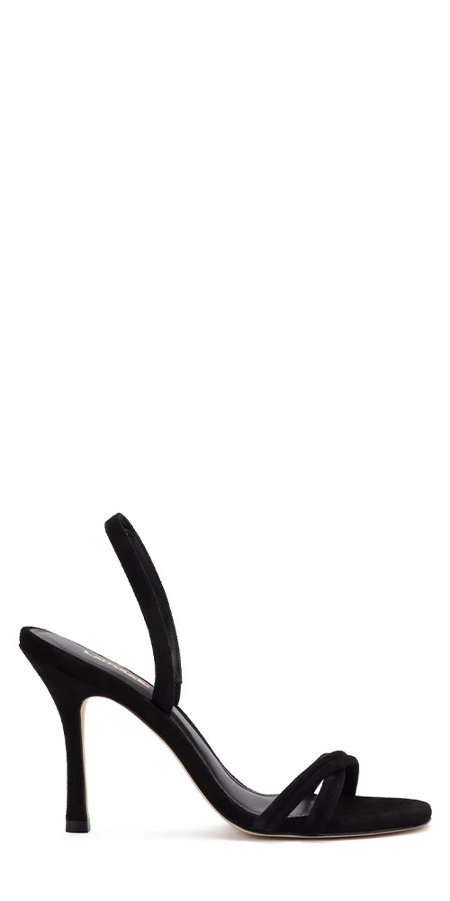 Annie Sandal Black Suede | Maison Rogue