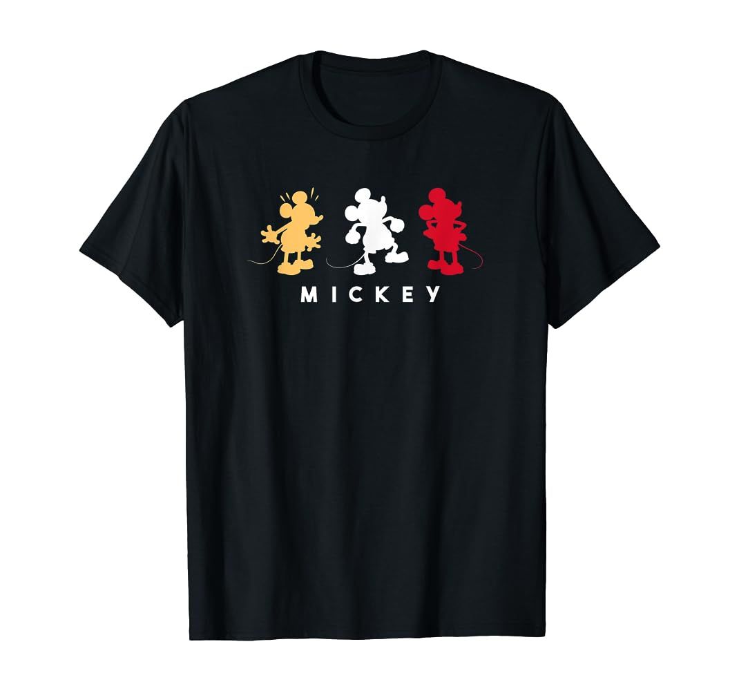 Amazon Essentials Disney Mickey Silhouette Trio T-Shirt | Amazon (US)