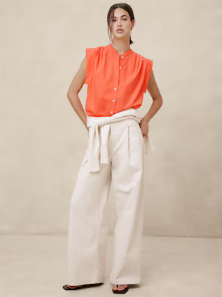 Poplin Top | Banana Republic Factory