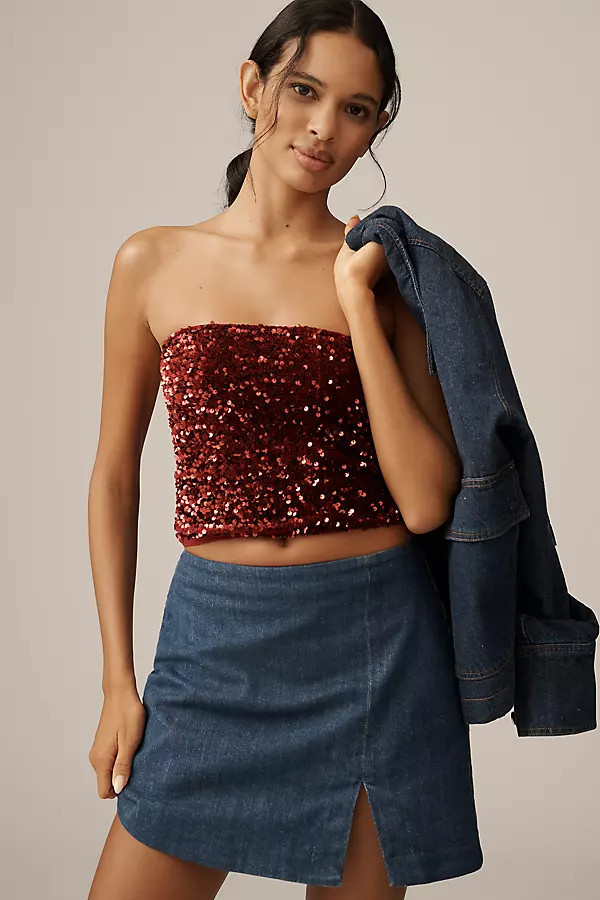 Sequin Tube Top | Anthropologie (US)