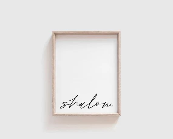 Shalom | Scripture Printable | Bible Print | Peace | Christian Wall Art | minimalist decor | Instant | Etsy (US)