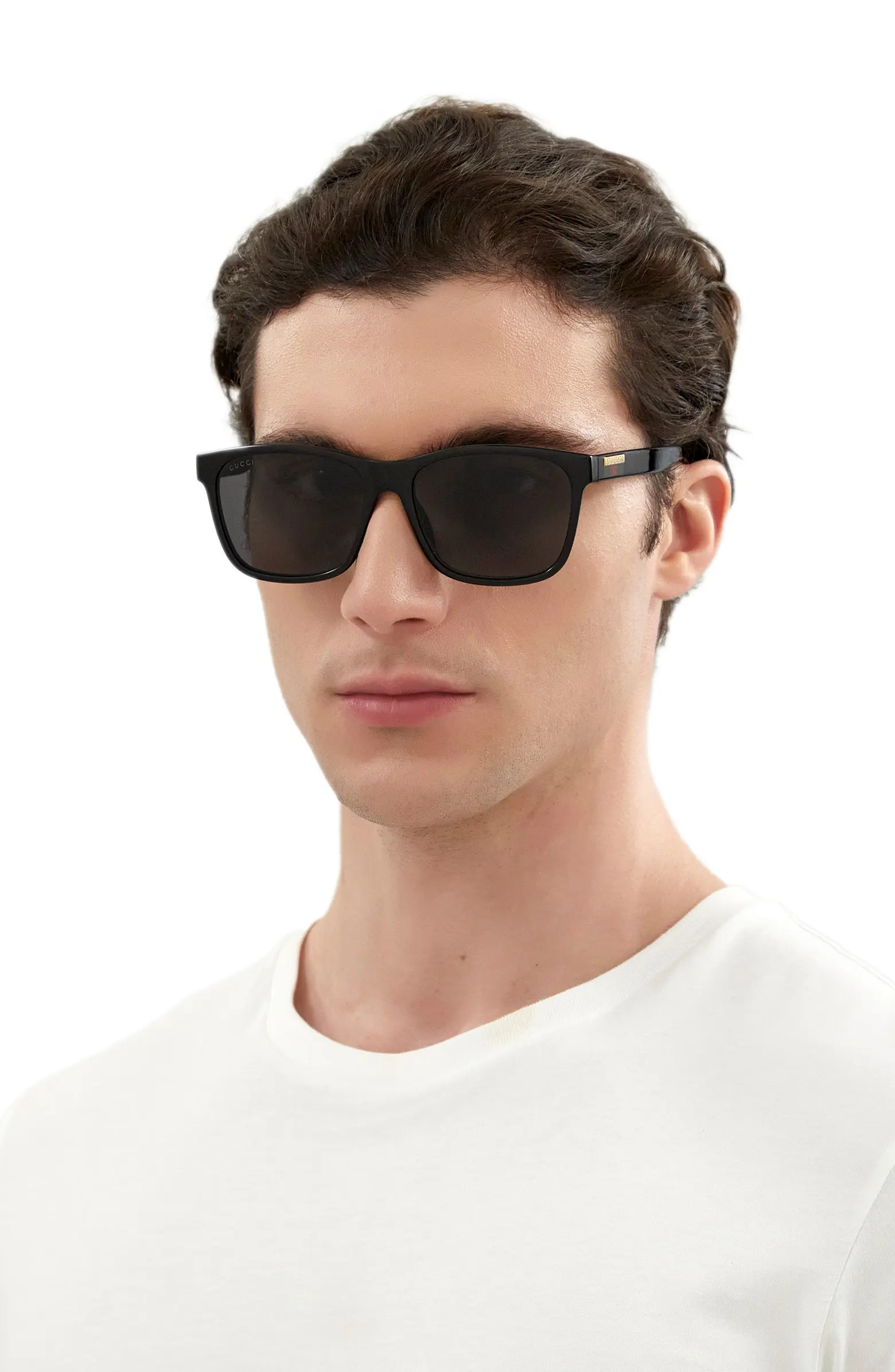 57mm Polarized Rectangular Sunglasses | Nordstrom