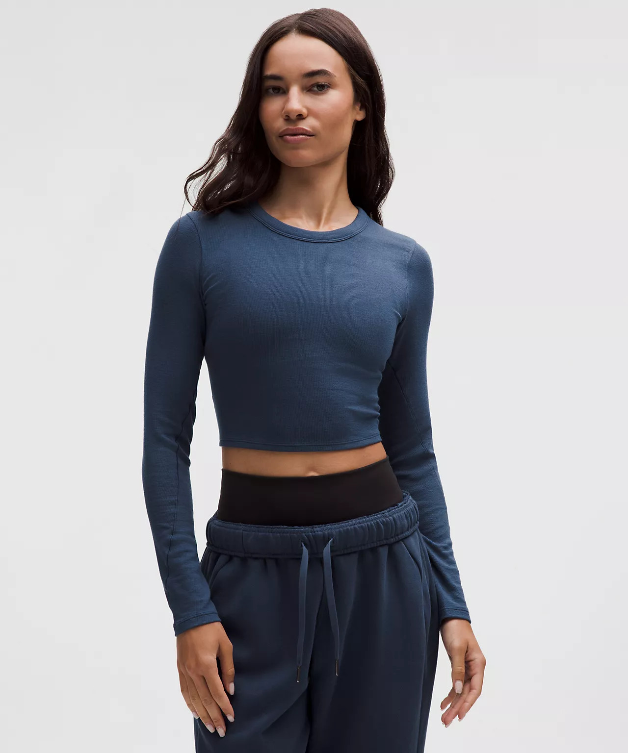 Hold Tight Straight-Hem Cropped Long-Sleeve Shirt | lululemon (CA)