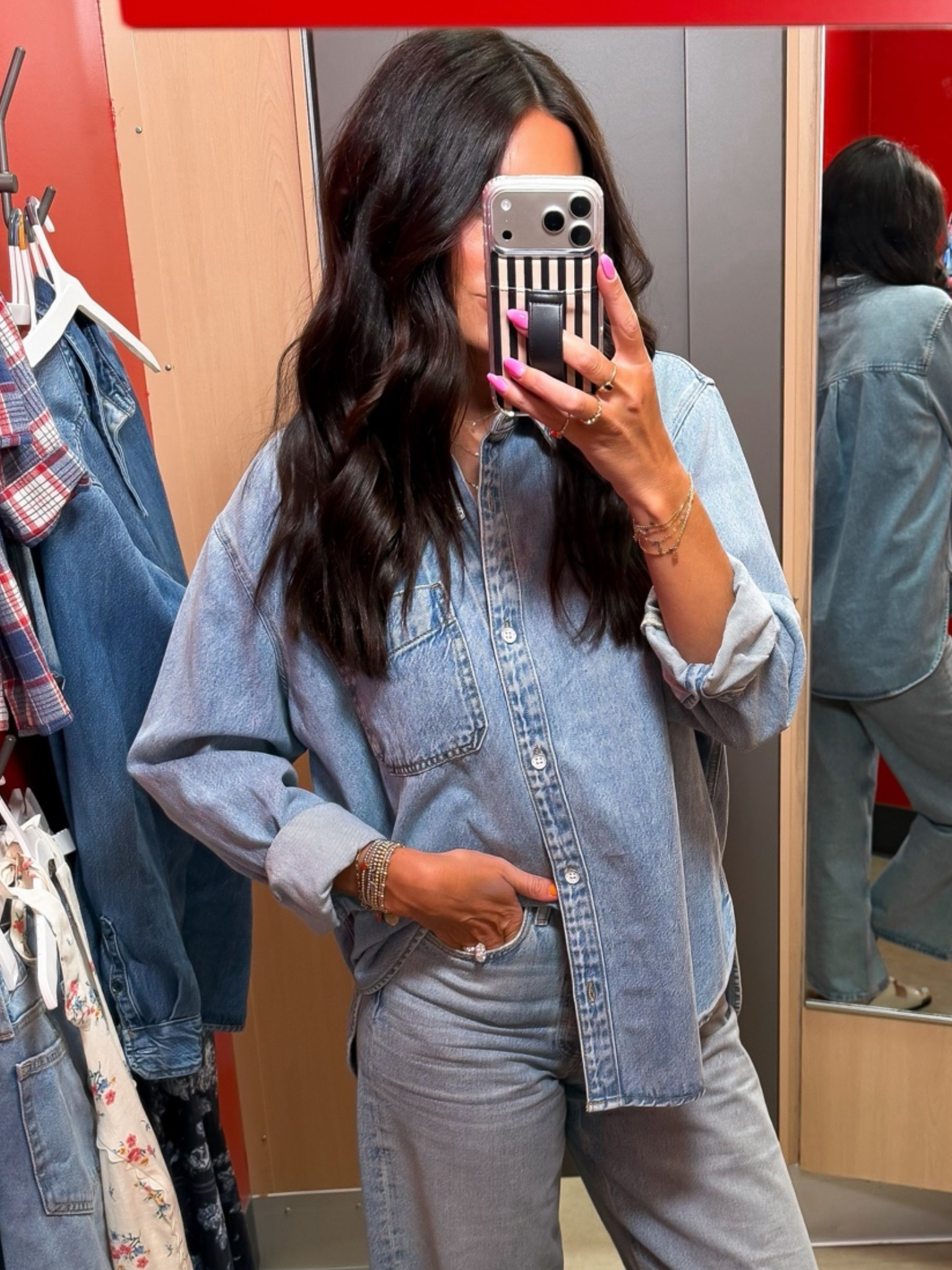 Love this relaxed denim top. Size up this is a large

#LTKgrwm #LTKootd