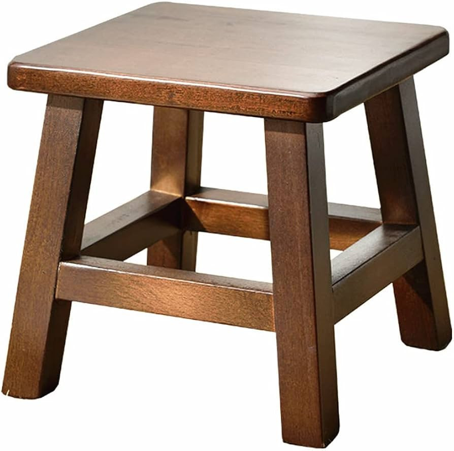 XDSTOOL Solid Wood Stool 10 inch Wooden Stool for Kids Small Short Stool Shoe Changing Step Stool... | Amazon (US)