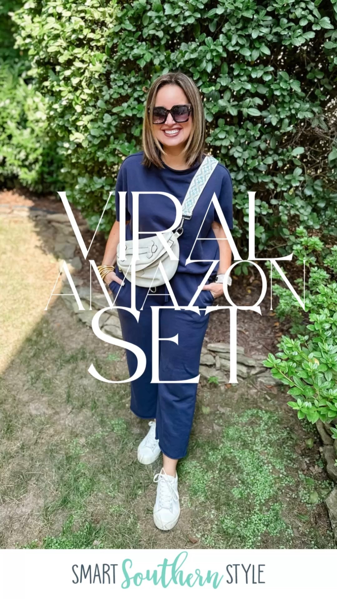 Viral Amazon lounge set 
Runs true to size (small)
Top is oversized but I recommend sticking with your regular size 

#LTKFindsUnder50 #LTKOver40 #LTKSeasonal