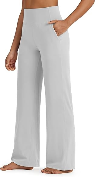 G4Free BareFeel Yoga Pants Women Wide Leg Pants with Pockets High Waisted Dress Pants Comfy Sweat... | Amazon (US)