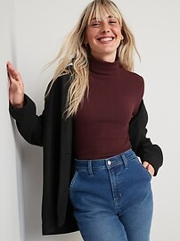 Rib-Knit Turtleneck Top for Women | Old Navy (US)
