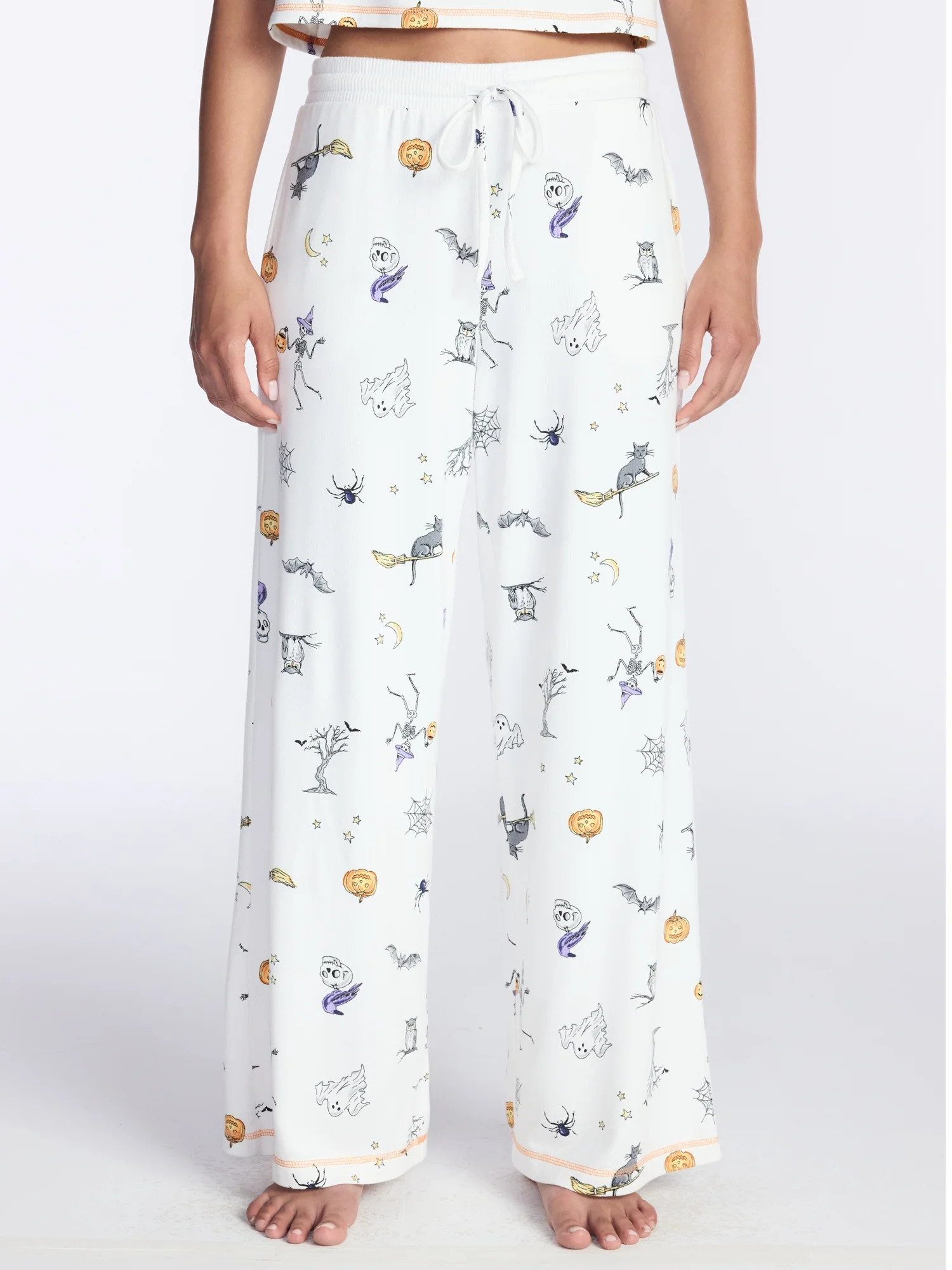 Halloween and Fall Women's Hacci Knit Sleep Pants from Way to Celebrate, 29.5" Inseam, Sizes XS-3... | Walmart (US)