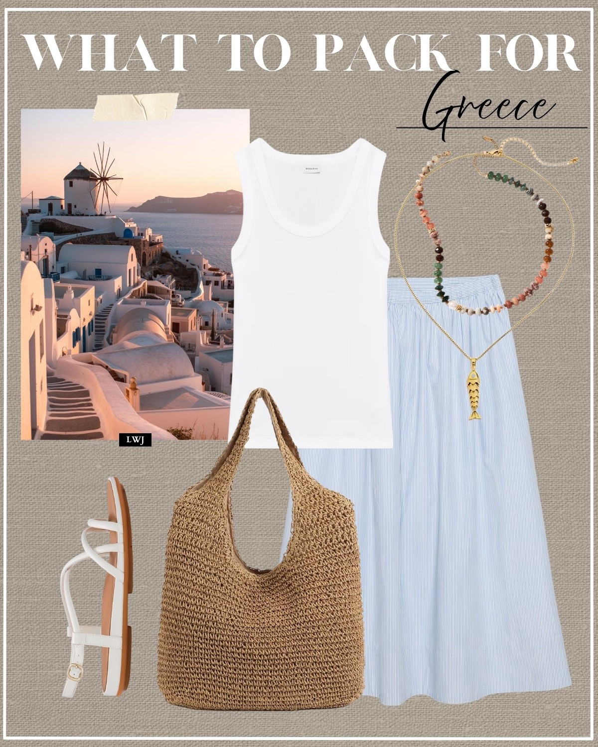 What to pack for Greece 

Summer travel / summer outfits / Greece outfits / aritzia white tank top / light blue maxi skirt / straw tote / fitflop white strappy sandals / trendy necklaces / casual outfjt

#LTKootd #LTKTravel