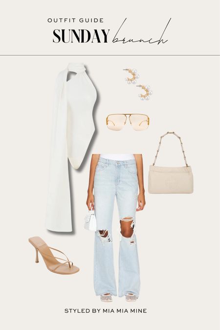 Summer outfit ideas 
Free people wide leg jeans under $100
Nordstrom white halter top on sale
Jeffrey Campbell sandals 
Anine bing handbag
Pearl hoop earrings 

#LTKSaleAlert #LTKStyleTip #LTKFindsUnder100