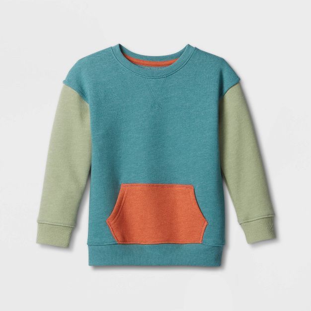 Toddler Boys' Colorblock Kanga Pocket Fleece Pullover Sweatshirt - Cat & Jack™ | Target