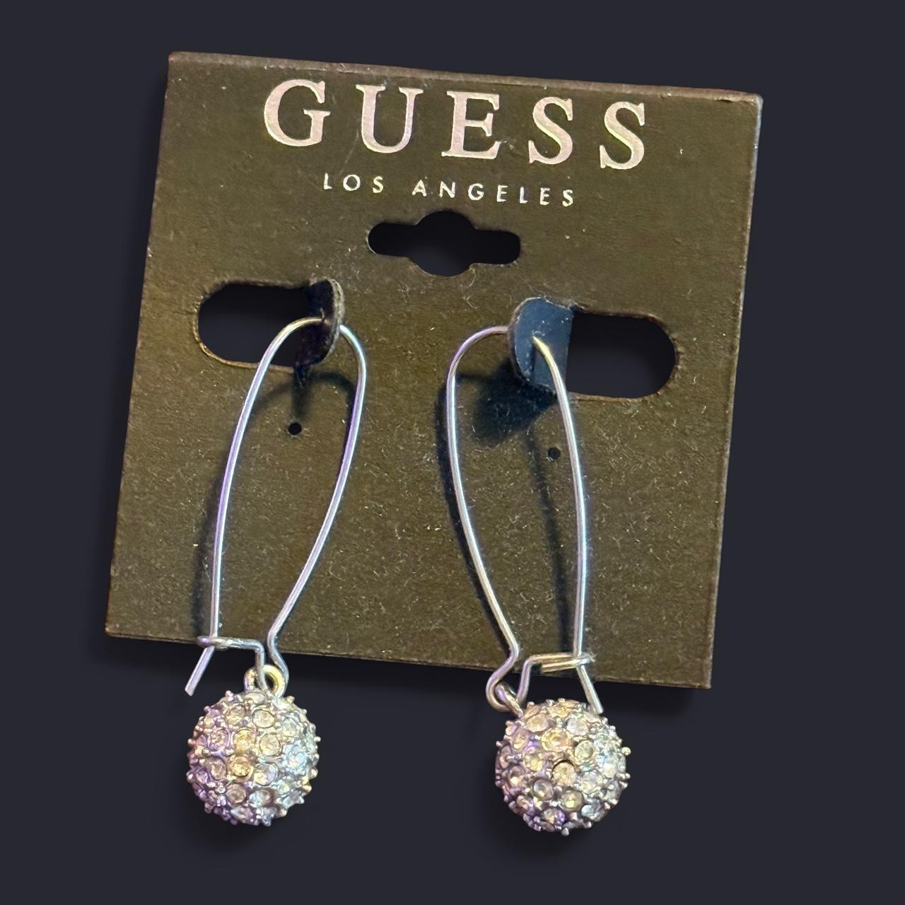 Guess Women's Earrings - Silver/Grey | Depop US