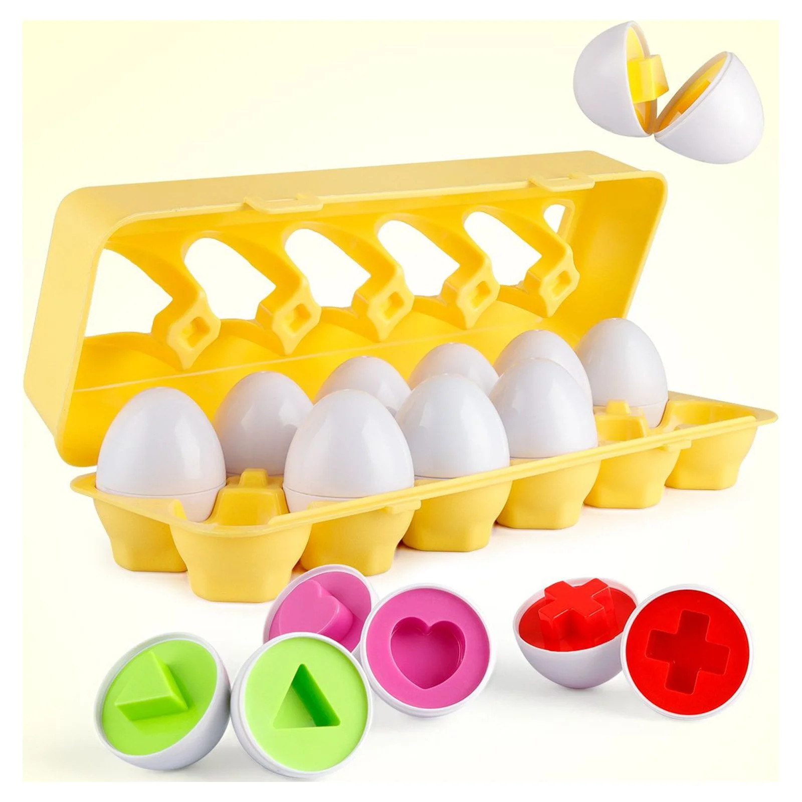 Coogam Matching Eggs 12pcs Packs Learning Toys for Toddler 1 2 3 Year Old | Walmart (US)
