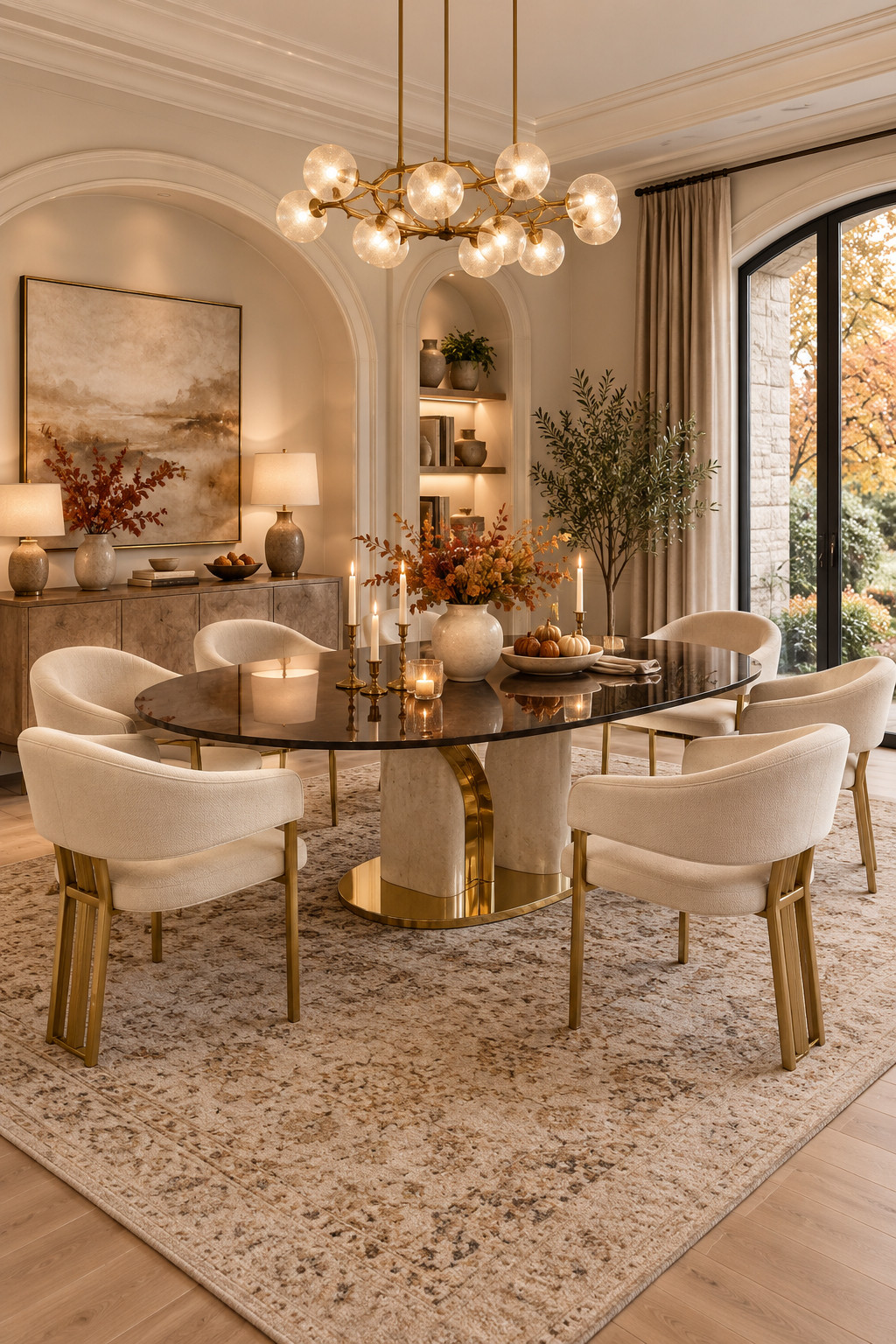Okay this dining set is seriously giving designer dining room without the designer price 😍 The glossy oval table, creamy upholstered chairs, and gold details make the whole space feel so elevated. Such a gorgeous pick for a fall dining room refresh, Thanksgiving hosting, or holiday dinners. Found it during the Wayfair Labor Day Sale!
#Wayfair #WayfairFinds #WayfairLaborDaySale #LaborDaySale #DiningRoom #DiningRoomDecor #DiningTableSet #FallDiningRoom #FallHomeDecor #FallRefresh #LuxuryDiningRoom #DiningRoomInspo #HomeDecorFinds #ThanksgivingDecor #HolidayHosting 

 #LTKSeasonal #LTKHome #LTKSaleAlert