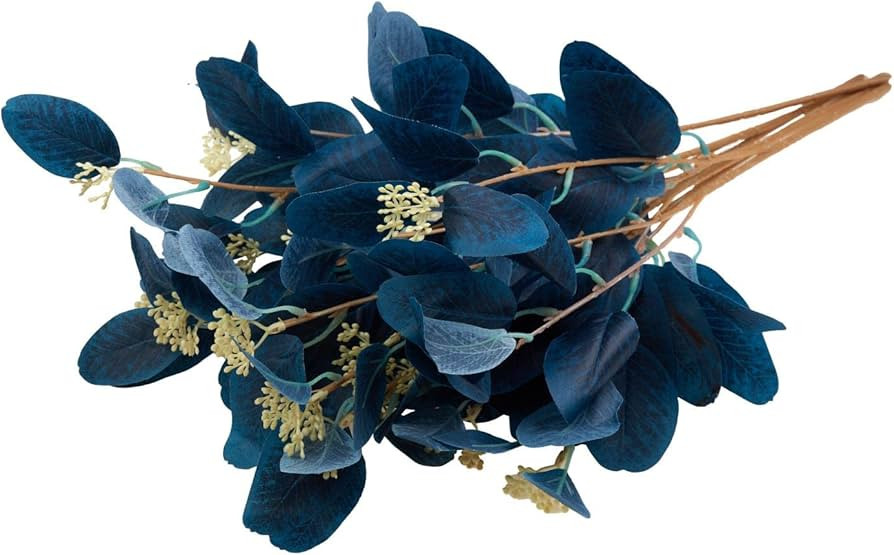 RUJIU 6 Pieces/lot Artificial Plants Fake Eucalyptus Leaves of Bouquet for Bride Home Table Garde... | Amazon (US)