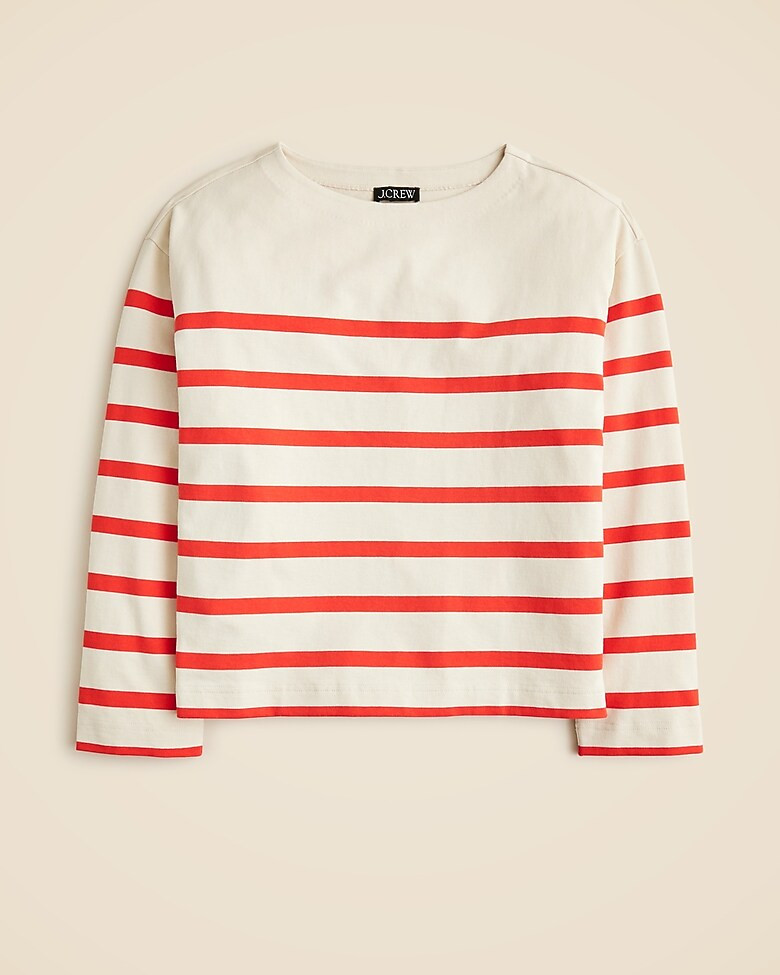 Mariner jersey relaxed boatneck T-shirt in stripe | J. Crew US