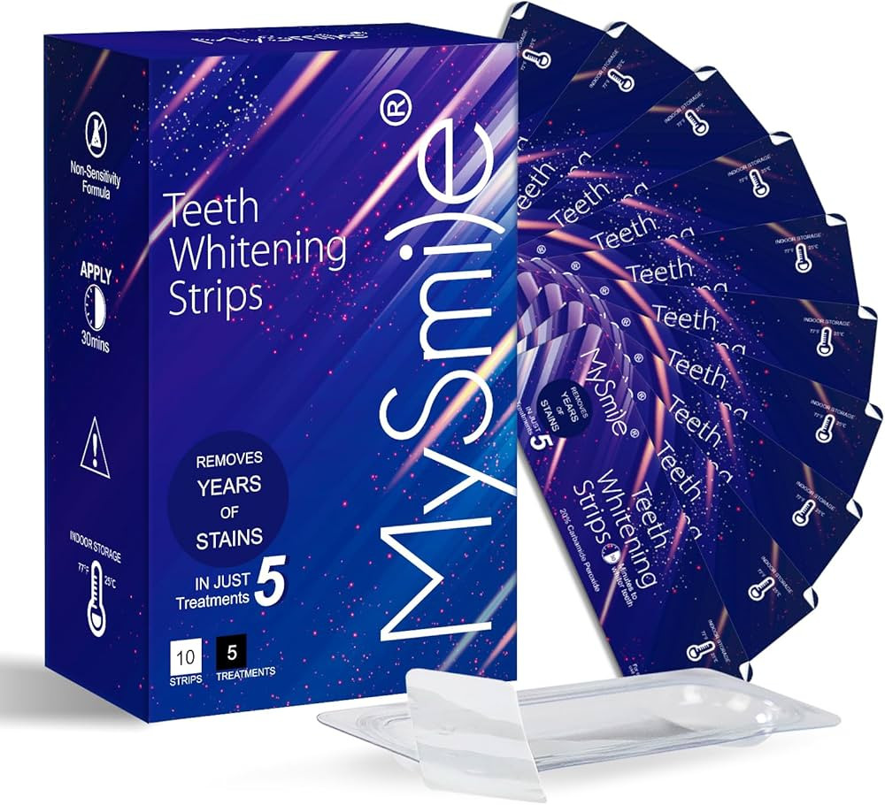MySmile Advanced Teeth Whitening Strips - Professional Strength Formulated Enamel Safe Strips for... | Amazon (US)