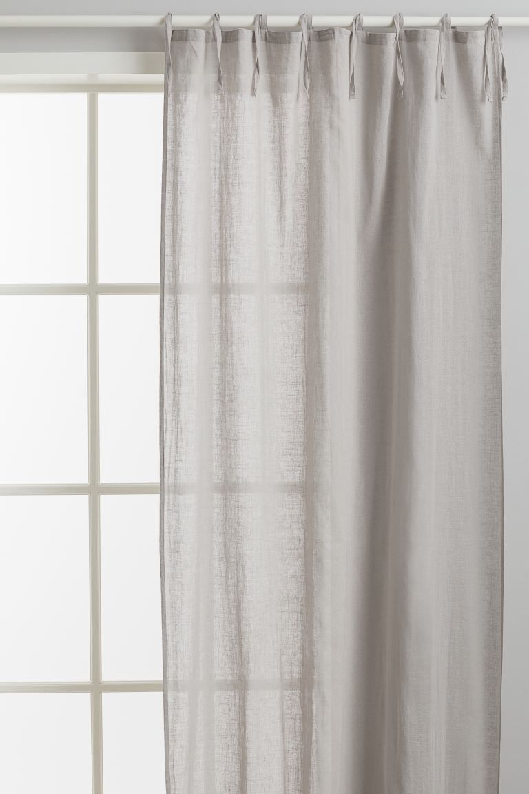 2-pack Linen-blend Curtains - Light taupe - Home All | H&M US | H&M (US + CA)