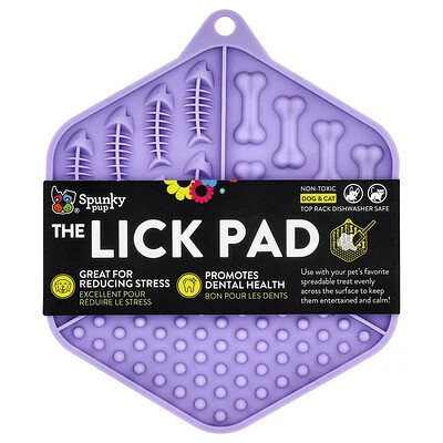 Spunky Pup, The Lick Pad, Dog & Cat, Hexagon, 1 Pad | iHerb