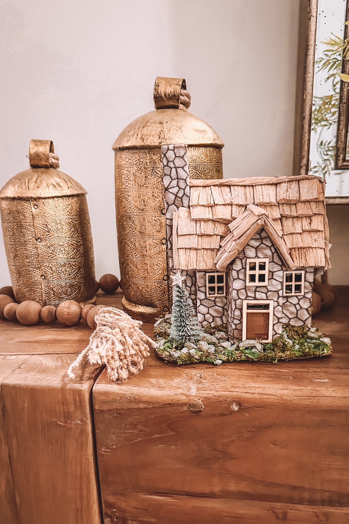 Who doesn’t love a good holiday decor find! These beautiful bells and cute little nature house are a must! 🫶🏽

#bells #console #entryway #holidaydecor #christmas #christmasdecor

#LTKhome #LTKHoliday #LTKHolidaySale