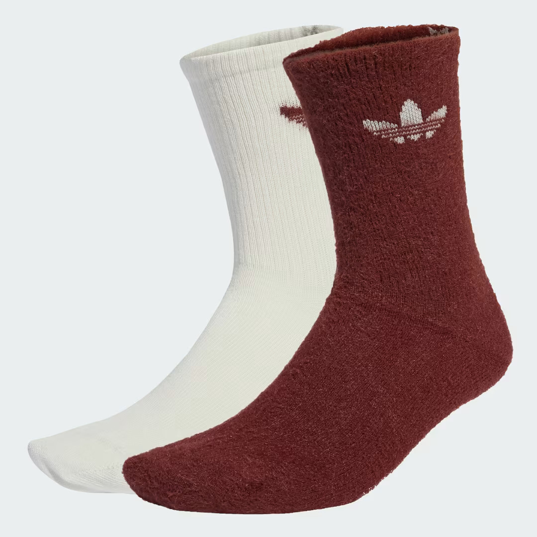 adidas Fluffy Crew Sock 2 Pairs Fox Brown L - Originals Socks | adidas (US)
