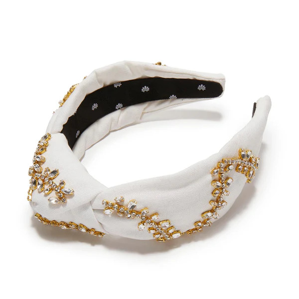 IVORY KNOTTED HOLIDAY LIGHTS CRYSTAL HEADBAND | LELE SADOUGHI