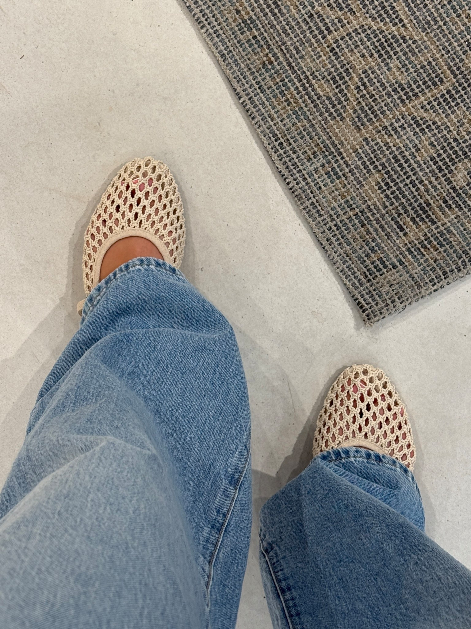 Crochet mesh ballet pumps 🤍 true to size and really comfortable as they are a soft crochet!

#LTKspring #LTKstyletip #LTKshoes