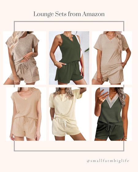 Women’s lounge sets from Amazon. I own the first two and have the rest in my cart. These sets are my go to summer outfit this year. Vacation outfit. Casual outfit set. Tshirt and shorts set. Tank top and shorts set  

#LTKOver40 #LTKFindsUnder50 #LTKSeasonal