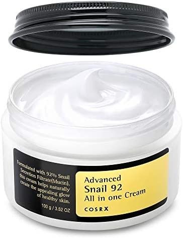 COSRX Snail Mucin 92% Repair Cream 3.52 oz, 100g, Daily Face Gel Moisturizer for Dry Skin, Acne-pron | Amazon (US)