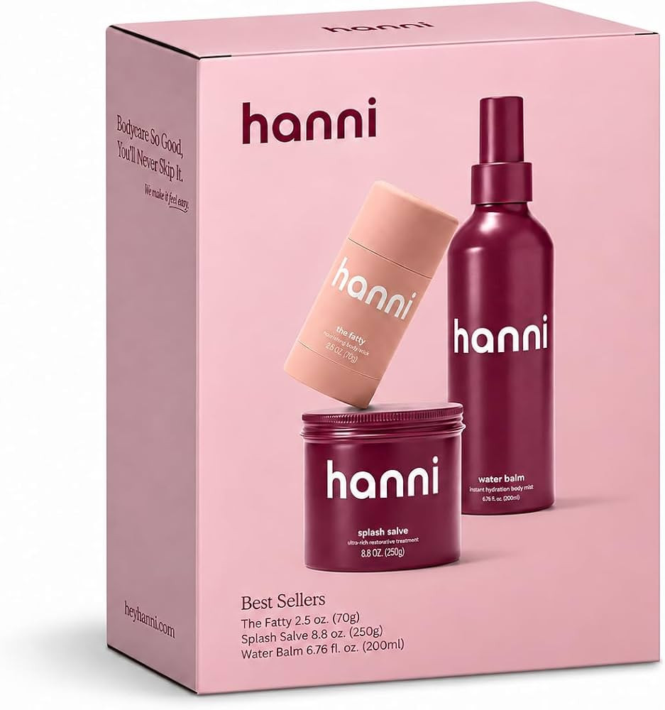 HANNI Body Moisturizer Gift Set | Splash Salve, Water Balm & The Fatty | Amazon (US)