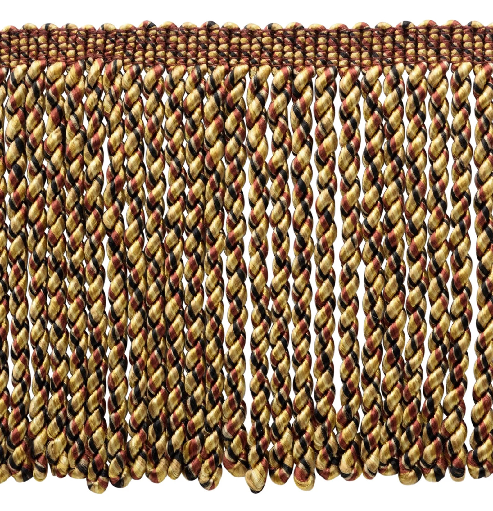 6" (15cm) long Bullion Fringe Trim (BFS6), Biscotti Beige Multicolor #PR16 (Dark Beige, Dark Red,... | Etsy (Global)