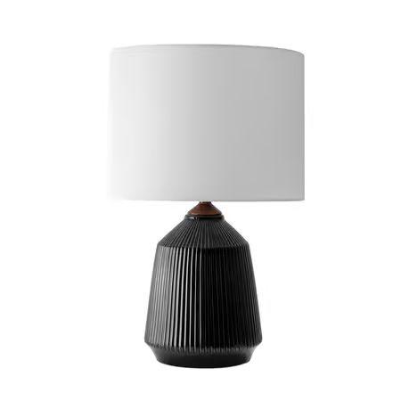 Black 24-inch Bridget Ceramic Table Lamp | Rugs USA