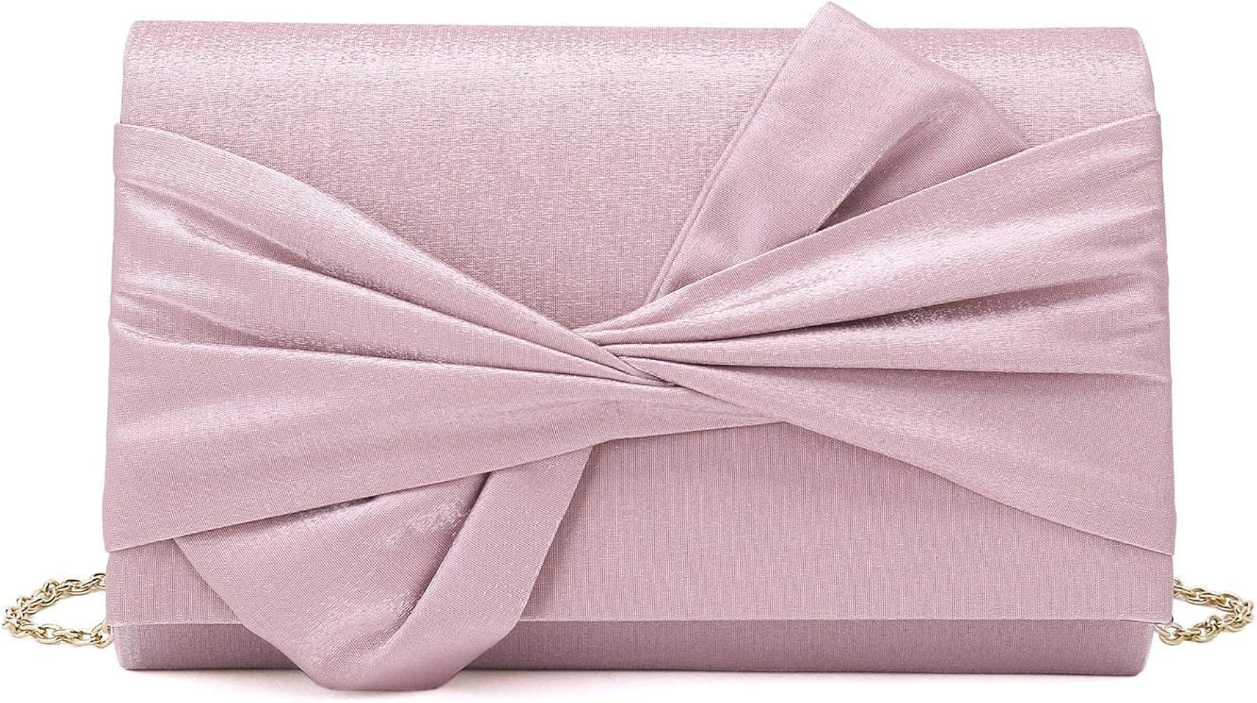 IXEBELLA Satin Evening Bag Bow Flap Clutch Purse for Women Formal Party/Prom/Wedding… | Amazon (US)